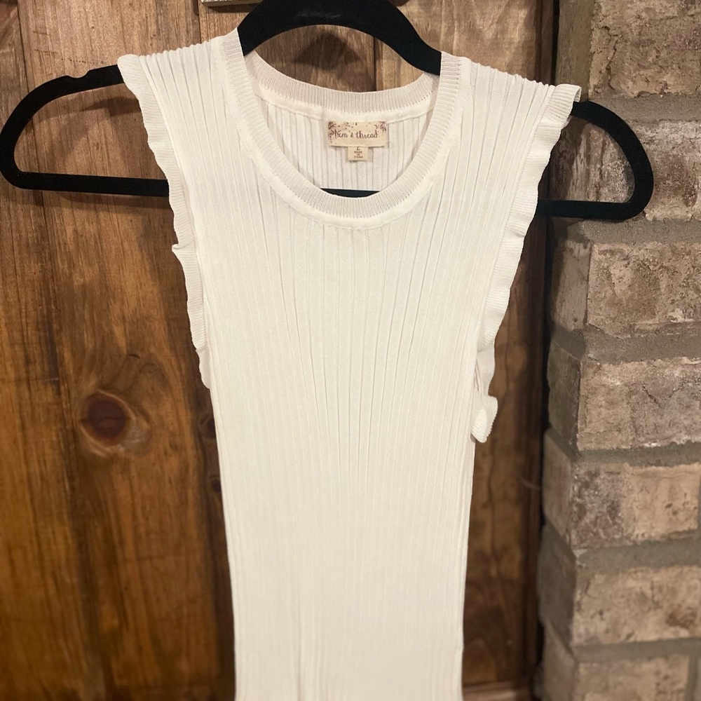 White Sleeveless Top